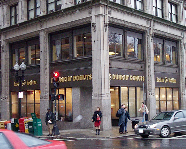 Dunkin Donuts Gold Leaf Sign Boston